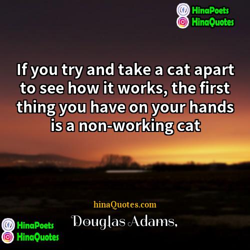 Douglas Adams Quotes | If you try and take a cat